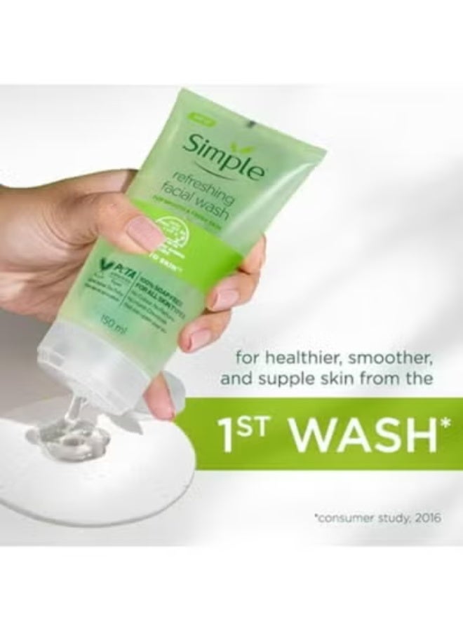 simple 2pc Simple Refreshing Facial Wash 150 Ml - Image 4