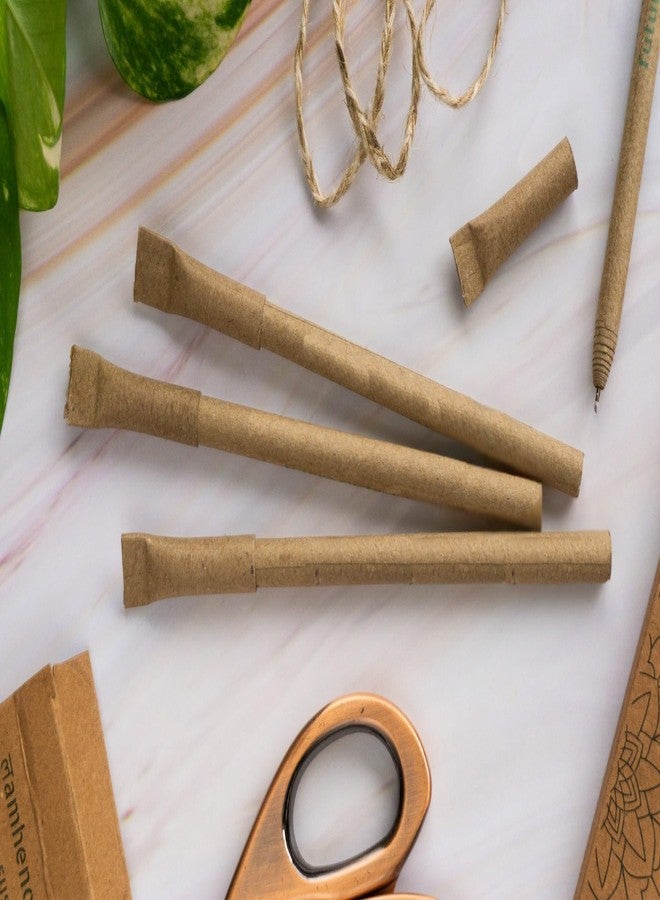 Cubic Brown Paper Pens - Pack of 10 | Eco-Friendly, Lightweight & Smooth Writing Pens for Office, School & Everyday Use - Image 2