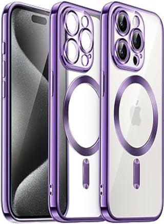 JETech Electroplated Case for iPhone 15 Pro MAX 6.7 Inches, Camera Lens Full Protection, Compatible with MagSafe Wireless Charging, Anti-Shock with Soft TPU (Purple) - pzsku/ZAB0CE81BC26B516867C7Z/45/_/1713732610/c52ddd60-1bed-47ac-98e3-9ac2f180a13d
