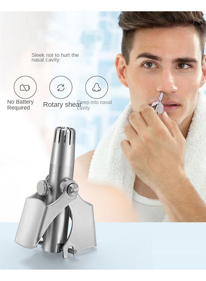 Bukela Stainless Steel Manual Nose Hair Trimmer Safe and Easy for Men - Image 2