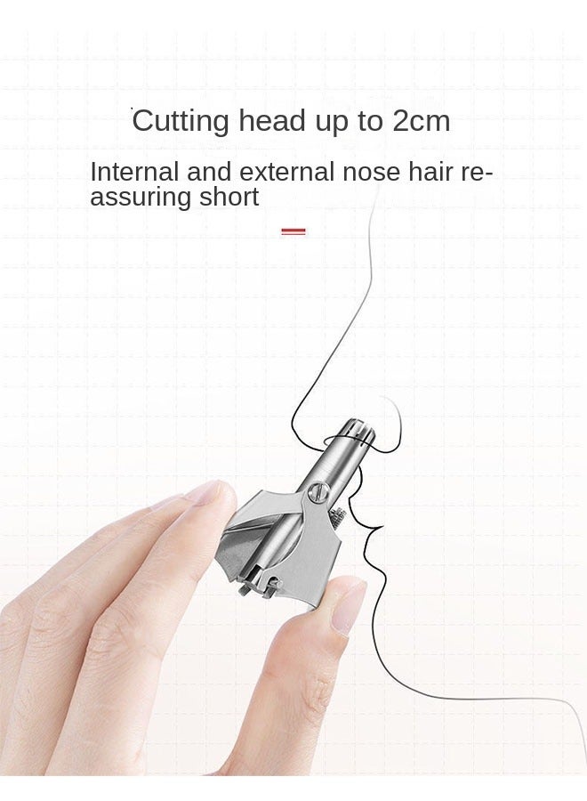Bukela Stainless Steel Manual Nose Hair Trimmer Safe and Easy for Men - Image 3
