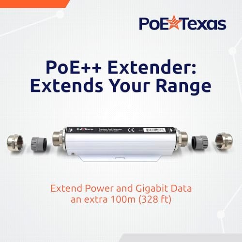 PoE Texas Outdoor PoE Extender IP67 Waterproof Direct Burial Repeater HighSpeed Ethernet Booster Extends Power Gigabit Data Range up to 660 IEEE 8023btataf Compliant for IP Cameras VoIP - Image 3