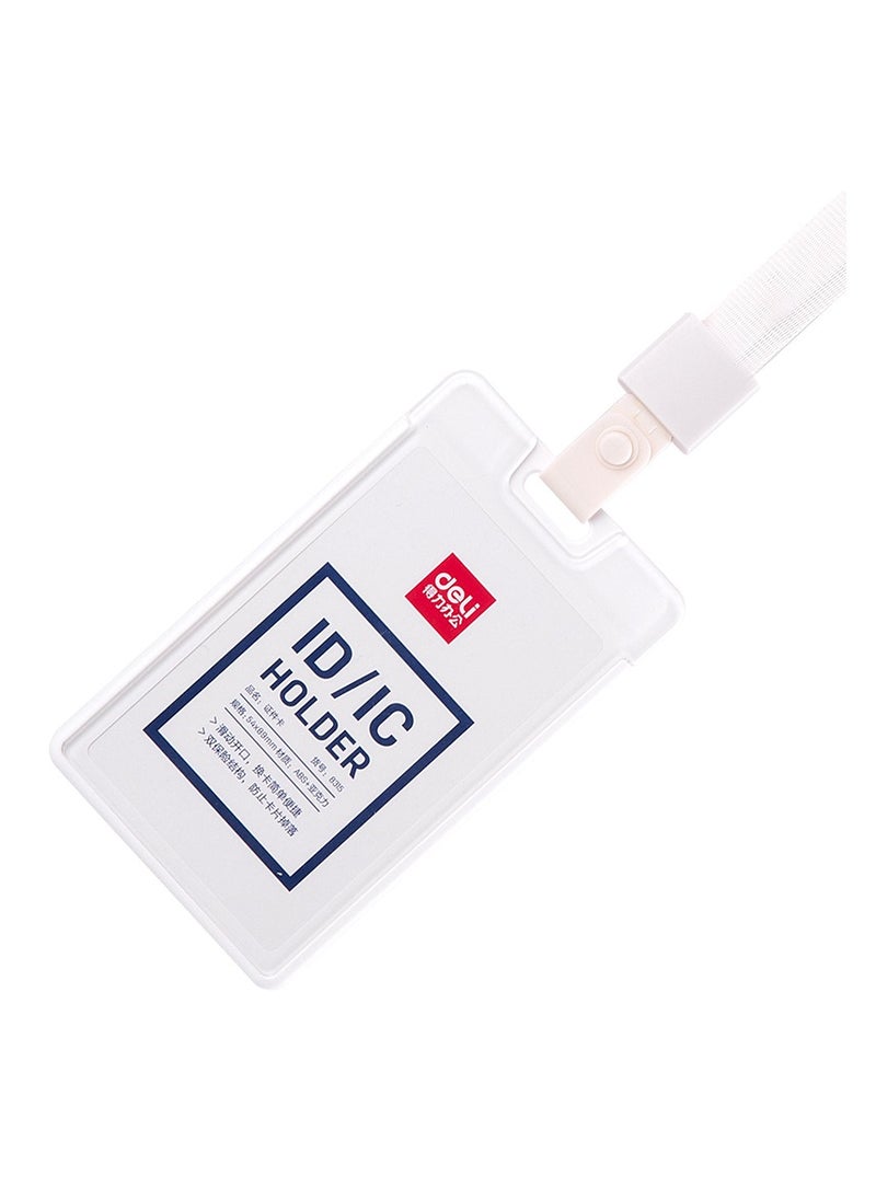 Deli Deli 8315-WHITE Name Badge Holder (Inner core size: 54×89mm, without lanyard) - ideal for office, exhibitions, or conferences  - Image 3
