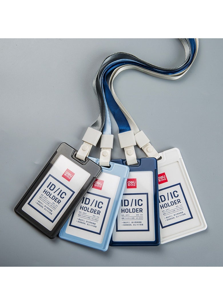 Deli Deli 8315-WHITE Name Badge Holder (Inner core size: 54×89mm, without lanyard) - ideal for office, exhibitions, or conferences  - Image 4