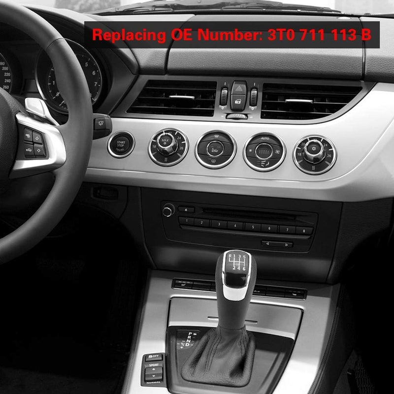 Gear Stick Shift Knob with Gaiter Boot Cover, 6 Speed, Black PU Leather for - Ergonomic Design, Easy Installation, Durable Replacement - Image 5