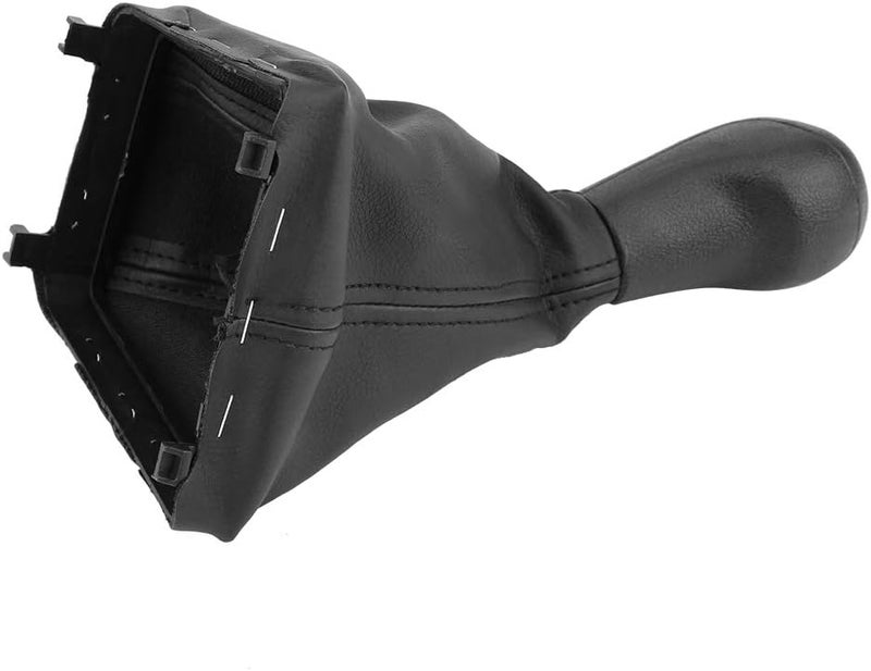 Gear Stick Shift Knob with Gaiter Boot Cover, 6 Speed, Black PU Leather for - Ergonomic Design, Easy Installation, Durable Replacement - Image 4