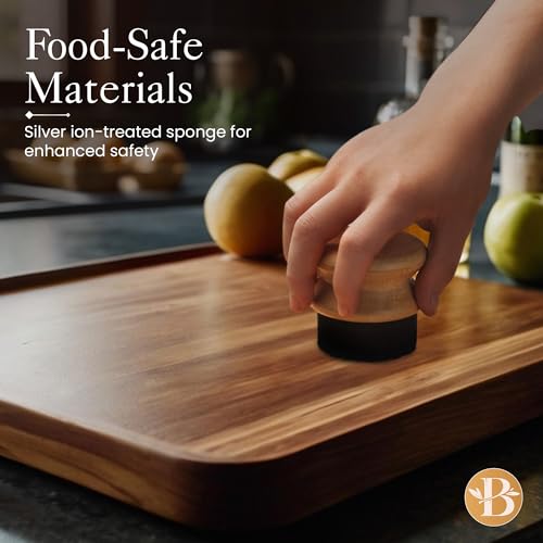 Bambüsi Cutting Board Oil Applicator - Brush for Applying Mineral Oil, Wax, and Wood Oil on Cutting Boards, Butcher Blocks, Bamboo, Wooden Utensils - Kitchen Maintenance Tool & Gift Idea - Image 2