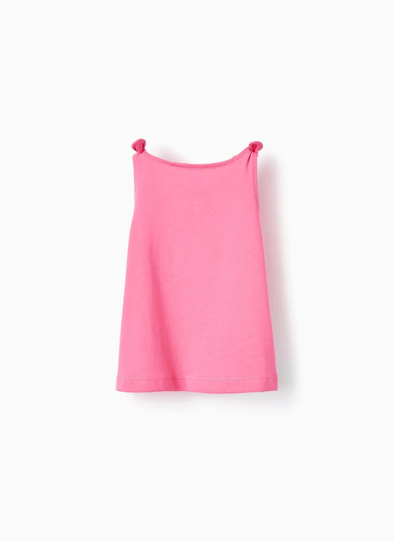 Zippy Pack of 2 Cotton Tops for Baby Girls 'Turtle', Pink/Aqua Green