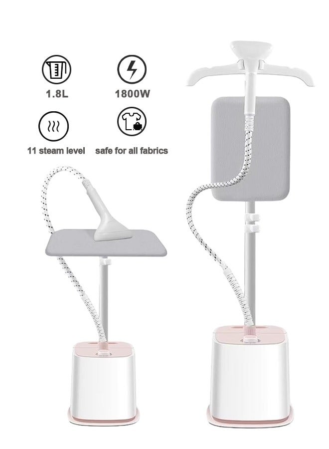Bolivia's Garment Steamer,Upgrade Steam Iron, 1800w Standing Steamer for Clothes,Level Steam Adjustment,Horizontal & Vertical Ironing Board , Free Adjustment Height,Anti-Kink Tube, Auto Shut-Off - Image 1