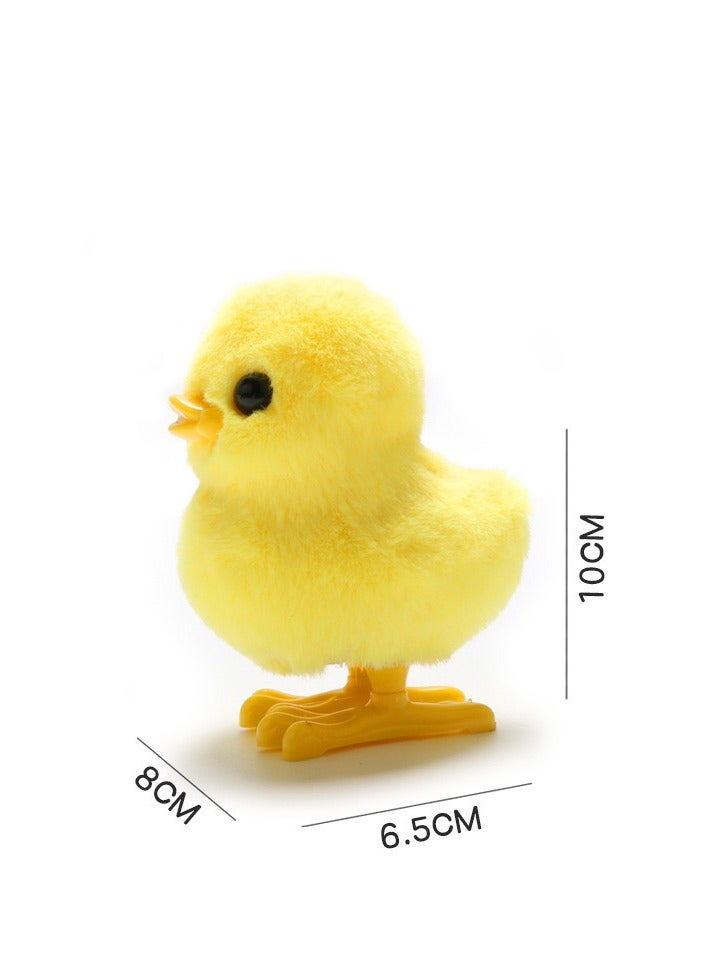 Children's Wind-up Jumping Plush Chick, Duck, Simulated Pet Stress Relief Toy  - Image 4