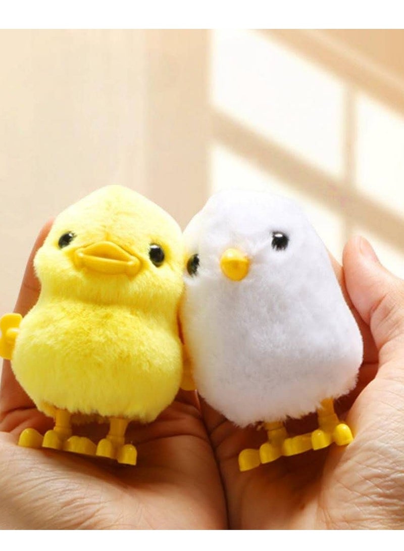 Children's Wind-up Jumping Plush Chick, Duck, Simulated Pet Stress Relief Toy  - Image 1
