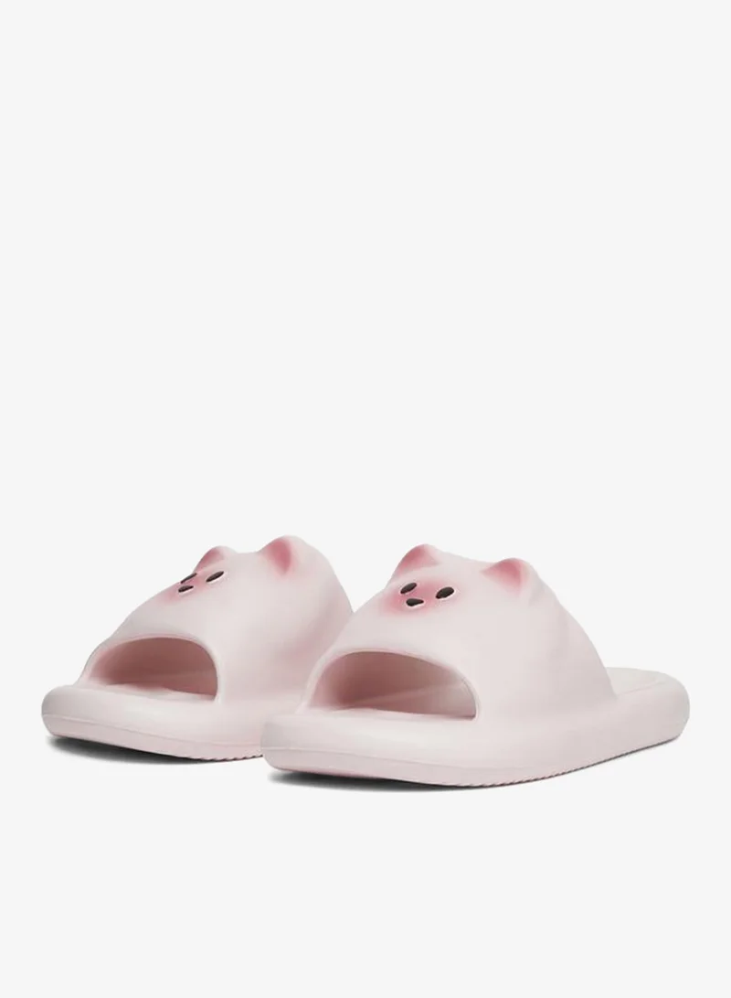 Take Two Solid Kitty Anti-Slip Bathroom Slippers
