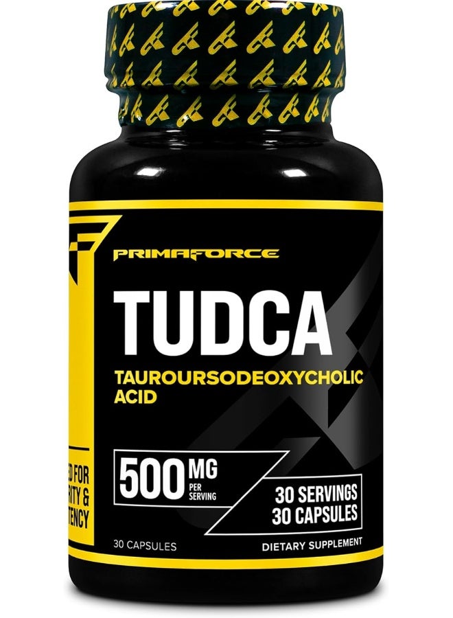 Primaforce تودكا (حمض التوروروسوديوكسيكوليك) 30 حصة، 500 ملغ تودكا لكل حصة | أملاح الصفراء عالية الجودة - خالية من الغلوتين، مكمل غير معدل وراثيًا - Image 1