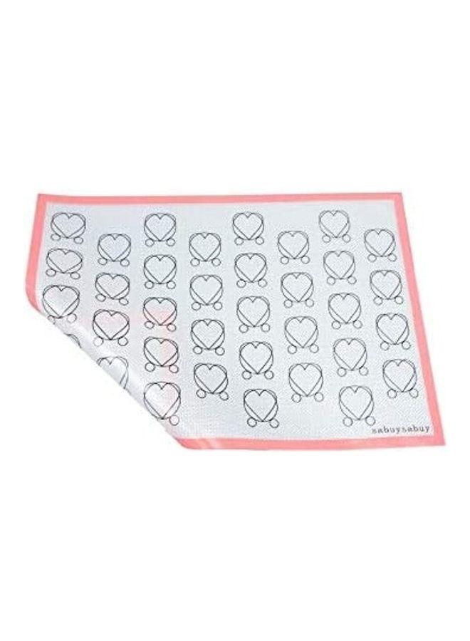 نيبمينينت بساط عجين من السيليكون: 36 حلقة على شكل قلب للفرن والمعجنات والمعكرونة والخبز رمادي 42 x 29سم - Image 2