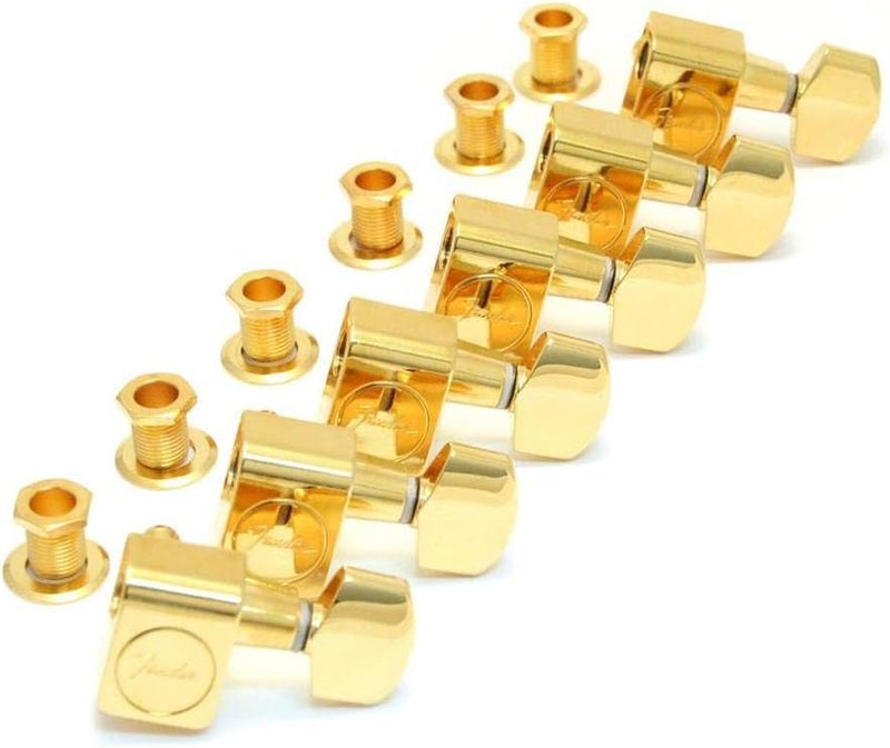 American Series Stratocaster Guitar Tuners with Gold Hardware Set of 6 Gold, Guitar Accessories