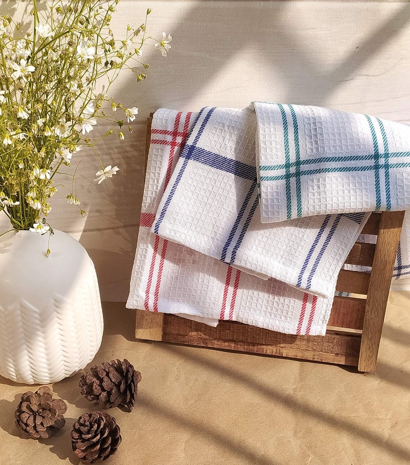 PIXEL HOME Decor Kitchen Towel | Cleaning Towel | Superior Cotton | Multi-Purpose| Waffle Dish Cloth, 50 GSM, Pack of 5 - Image 4