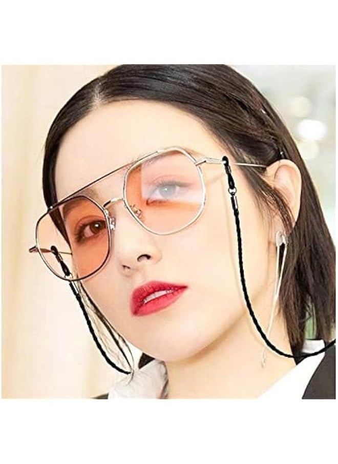 Generic Eyeglass Chain Holders PU Leather Sunglasses Strap Lanyard Cord Necklace Anti-Loose Eyewear Retainer for Sports, Set of 4  - Image 3