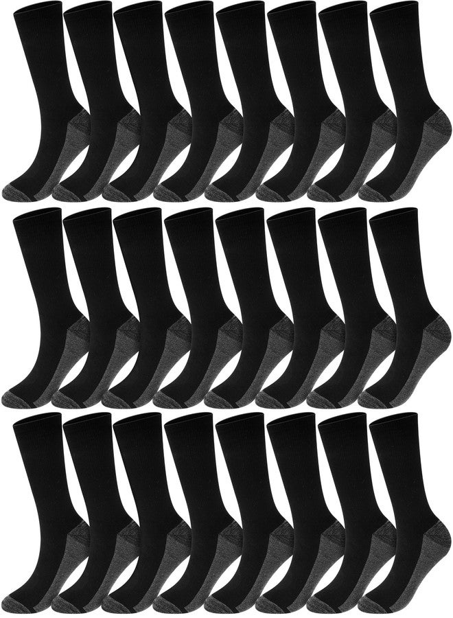 Skicuff جوارب Skicuff مبطنة للرجال، 24 زوجًا، جوارب رياضية مسامية، مناسبة للأنشطة الخارجية، مقاسات من 6 إلى 13، للعمل والجري - Image 1