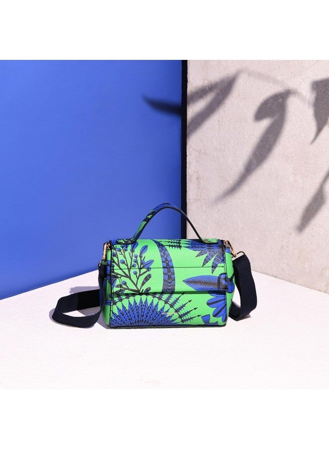 Accessorize London Women's Green Satchel Sling Bag with Adjustable Strap| crossbody sling bag for women stylish|Ladies trendy sling bag|latest handbag for woman - Image 3