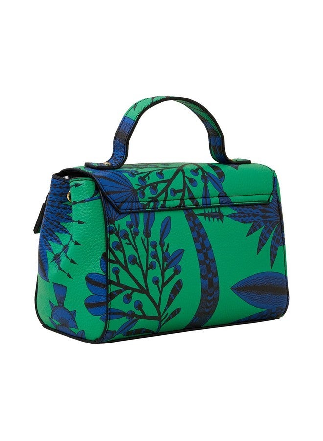 Accessorize London Women's Green Satchel Sling Bag with Adjustable Strap| crossbody sling bag for women stylish|Ladies trendy sling bag|latest handbag for woman - Image 4