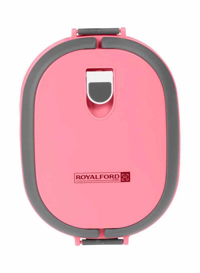 Royalford Stainless Steel Lunch Box Square Pink 900ml - Image 3