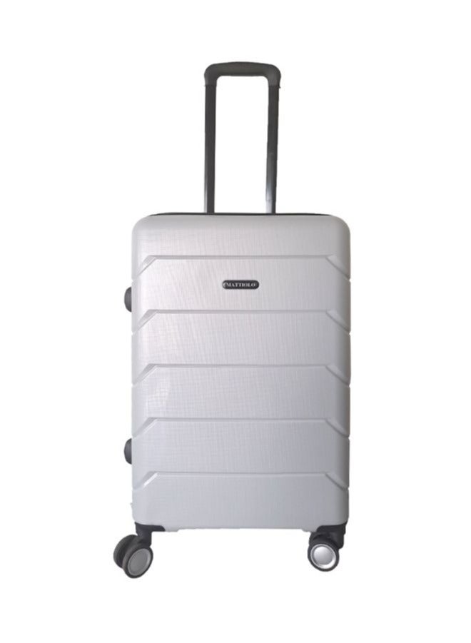 Gai mattiolo Gai Mattiolo 4-Wheeled Trolley Bag, PP Material, Italian Design, Lightweight and Durable Travel Suitcase, Set of 3, Silver - Image 5