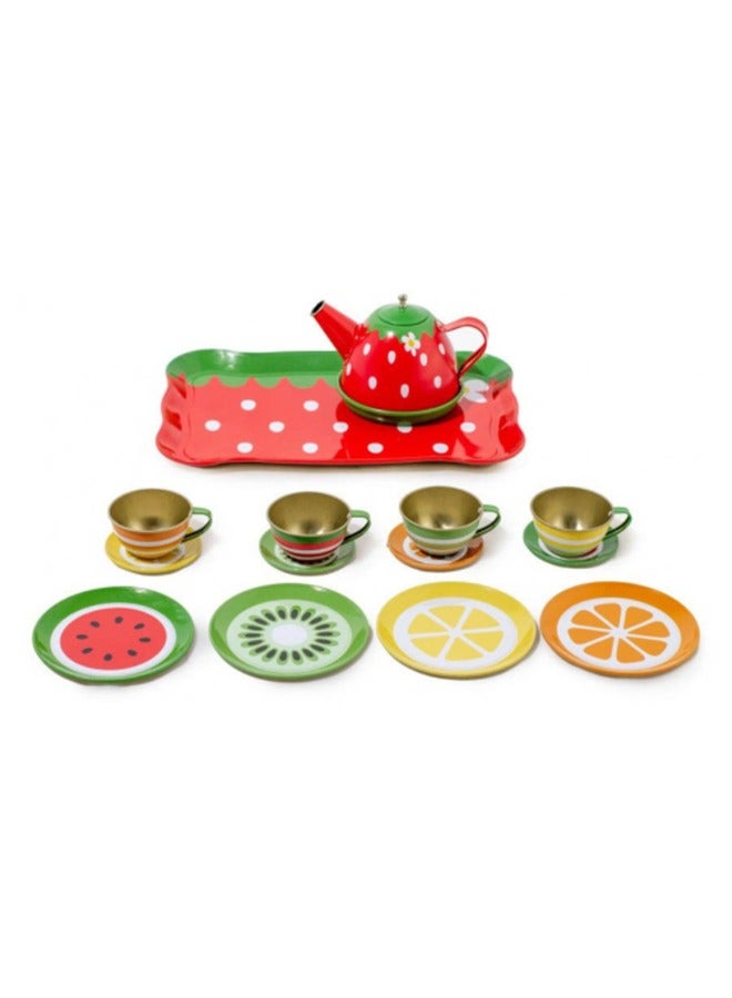 14-Piece Tea Set for Kids Pretend Play - Durable Pretend Teapot & Cups Kit, children's tea party set, learning and social skills,Perfect Gift for Girls' Party - Image 2