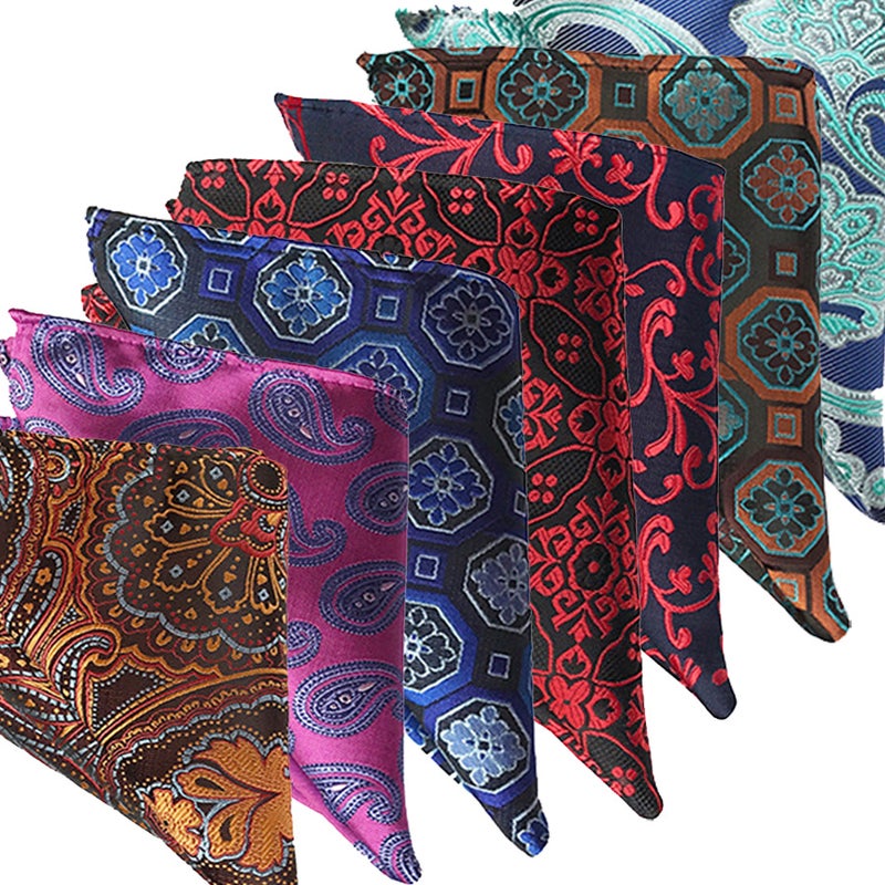 Men'S Pocket Towel New Small Square Cashew Flower Striped Breast Towel Small Square Towel Handkerchief Towel - Image 4