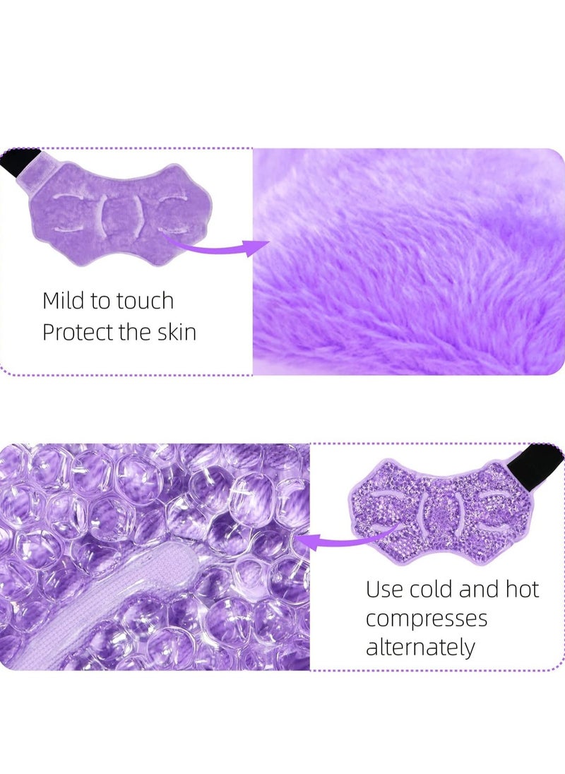 SYOSI - Ankle/Sport Foot Ice Therapy Wrap, Hot Cold Gel Pack with Adjustable Brace for Sprained Ankles, Plantar Fasciitis, Achilles, and Swelling Feet, Microwaveable, Freezable Reusable, Purple - Image 1