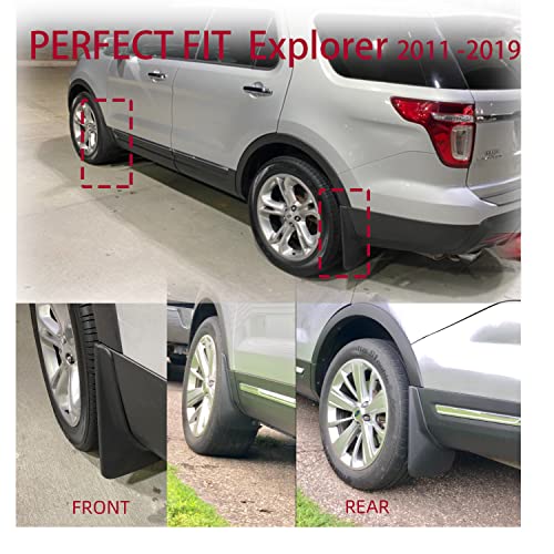 YYinno Mud Flaps Kit for Ford Explorer Accessories Mud Splash Guard Mud Flap Front and Rear 4pcs (for Ford Explorer 2011-2019) - Image 2