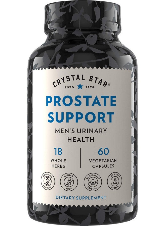 Crystal Star Prostate Support Saw Palmetto Supplements for Men (60 Capsules) - Bladder & Urine Health - Ginger & Pygeum - Non-GMO - Image 1