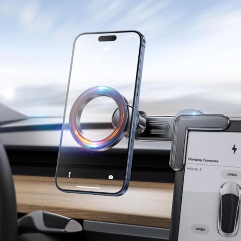حامل هاتف Tesla لحامل السيارة المغناطيسي القوي MagSafe موديل 3/Y، قابل للتعديل 360 درجة، حامل فائق الثبات لهاتف iPhone 15/14/13/12 Pro Max، TeslaMOUNT 2 - Image 1