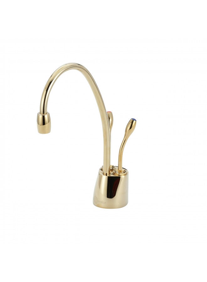 InSinkErator Contemporary Instant Hot and Cold Water Dispenser - Faucet Only, French Gold, F-HC1100FG - Image 1