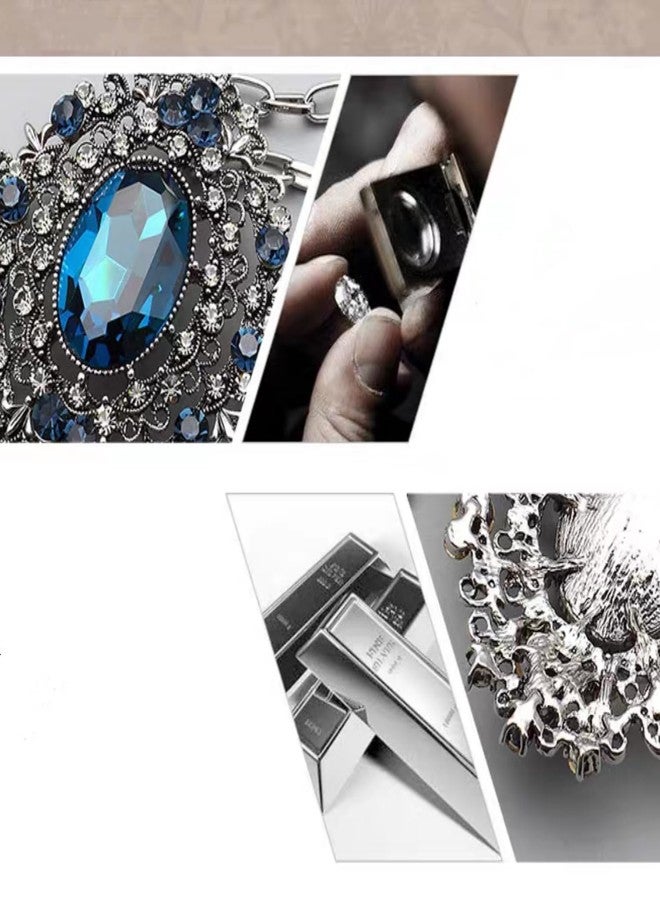 Joyindecor Crystal Napkin Rings Set of 6 - Heavy Duty Elegant Sapphire Diamond Jeweled Napkin Ring Holders for Hotel Restaurant Wedding Party Holiday Banquet Bridal Shower Dining Table Decor (Blue) - Image 5