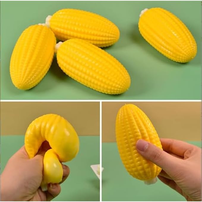 YOYOSTORE 1 Pc Corn Squishies Stress Relief Novelty Toy Friends Prank Trick Anxiety Relief - Image 3