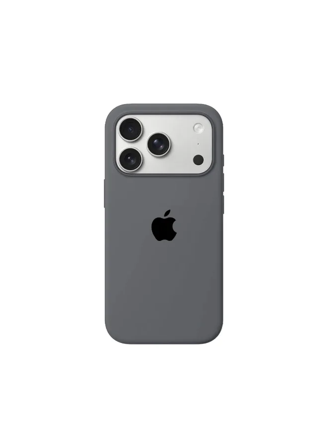 Mobcos Mobcos iPhone 17 Pro Grey Elite Logo Premium Silicone Magnetic Wireless Charging Case for iPhone | Silky Soft Touch | Military-Grade Shockproof Protection | Strong Magnetic Compatibility | Luxury Slim Cover
