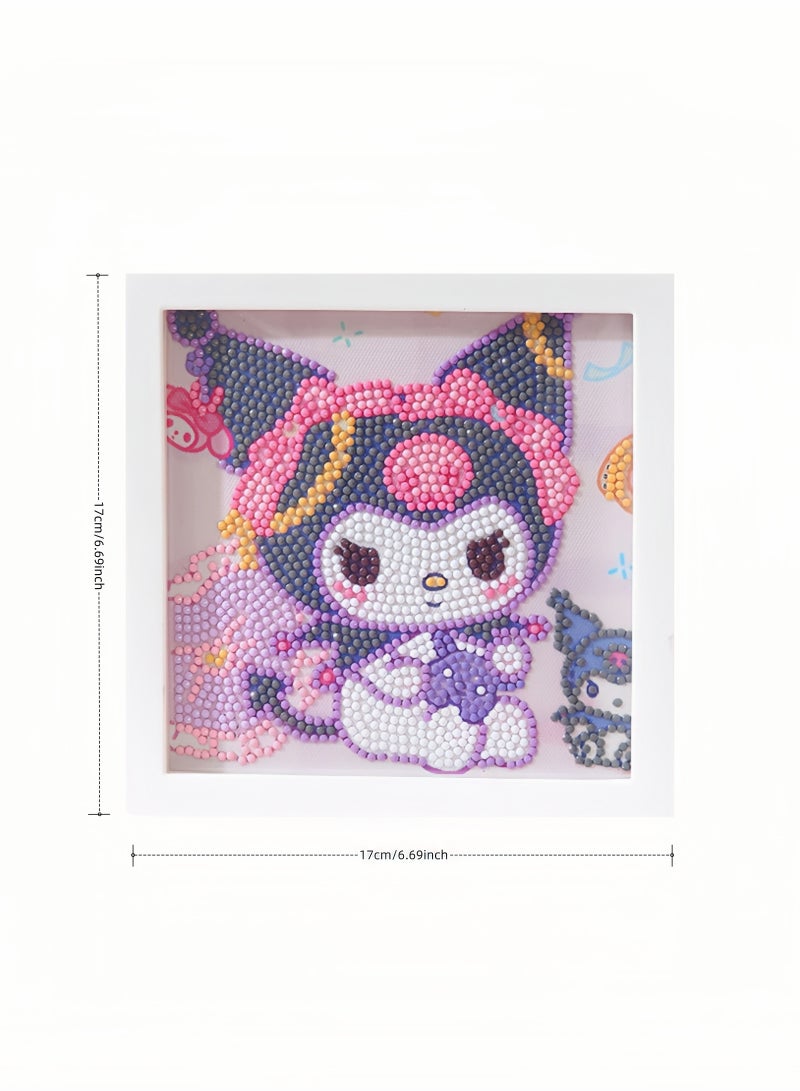 Sanrio DIY Diamond Art Kits Kids with Wooden Frame Easy-5D Diamond Art Painting Kits,Mini Diamond Art Painting for Home Wall Decor(6.69x6.69 inch) - Image 2