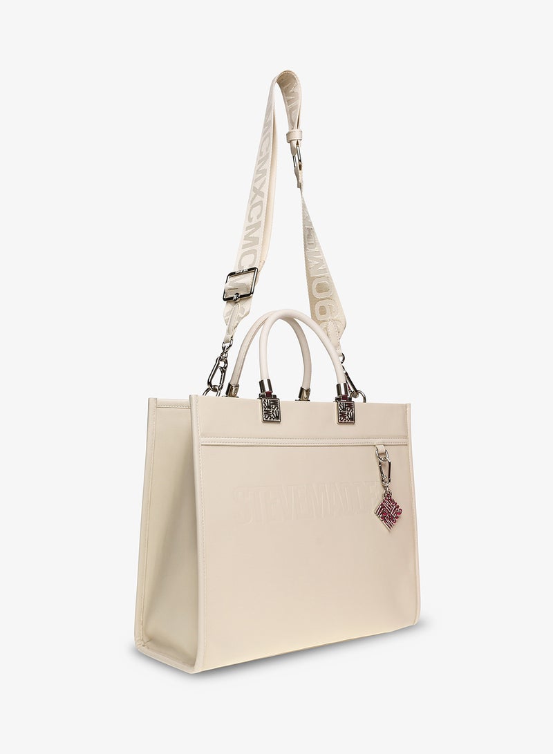 STEVE MADDEN BRICHES Logo Detail Tote Bag - Image 3
