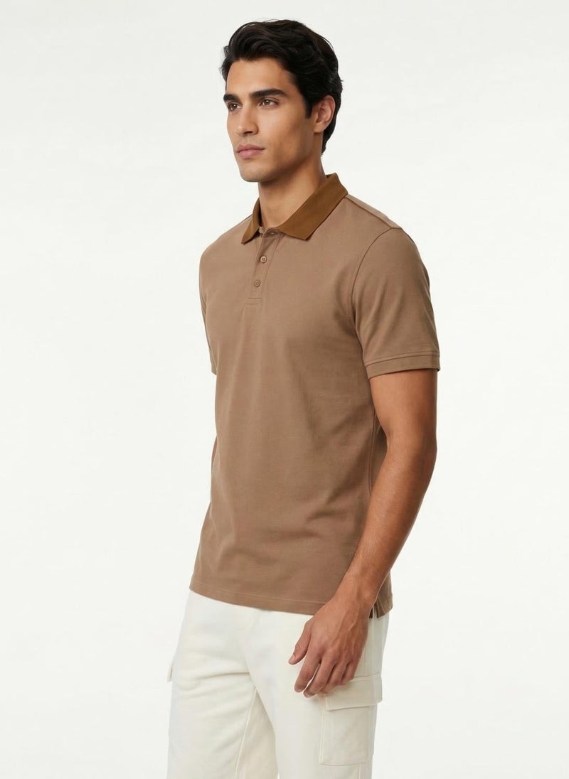 Nobero Accent Collar Polo T- Shirt  for Men - Image 4