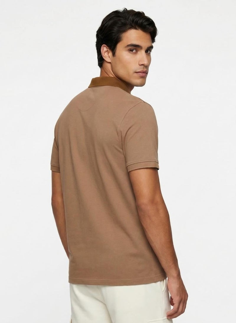 Nobero Accent Collar Polo T- Shirt  for Men - Image 3