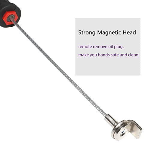 DPTOOL أداة إزالة قابس الزيت المغناطيسي القوي DPTOOL مع مفتاح مضاد للحروق 13 بوصة - Image 2