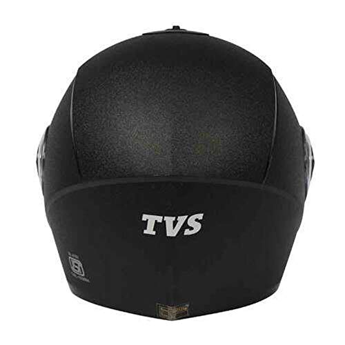 TVS Lightweight Full Face Helmet for Man and Woman with Clear and Scratch Resistant Visor, ISI Certified |Quick-Release Buckle|Bike Helmet (Colour: Black, Size: XL) - Image 4