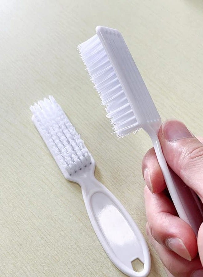 SQULIGT 12Pcs Nail Brush for Cleaning Fingernails, Handle Grip Cleaning Brush for Nail and Toenail, Nail Dust Brush Manicure Pedicure Tools Scrubbing Brush Women Men Home Salon(White) - Image 4
