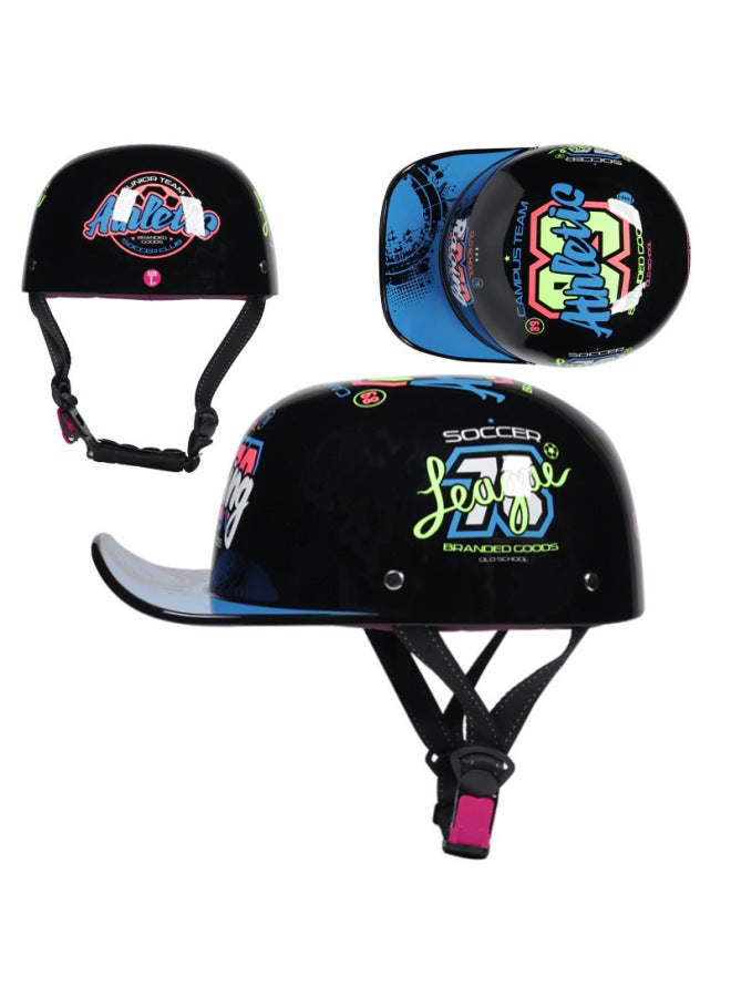 No 78 3c Retro Personalized Baseball Cap For Men And Women Painted Helmet Scoop Helmet Peaked Cap Helmet Electric Vehicle Half Helmet Cycling