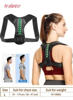Posture Corrector Back Support Brace Posture Correction Belt Adjustable for Back and Shoulders Relieves Pain Stress and Fatigue with Neck Shoulder Clavicle and Spine Alignment