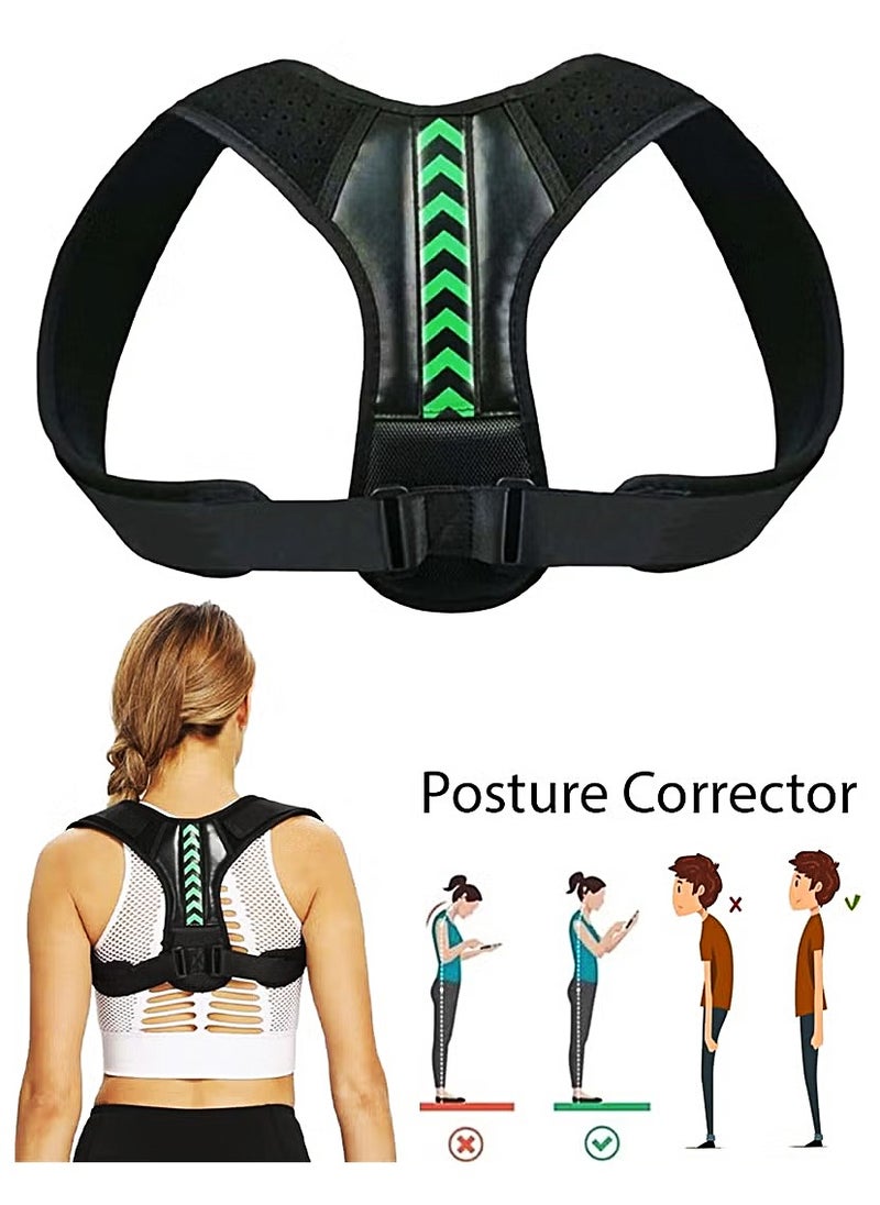 Arabest - Posture Corrector Back Support Brace Posture Correction Belt Adjustable for Back and Shoulders Relieves Pain Stress and Fatigue with Neck Shoulder Clavicle and Spine Alignment - Image 1