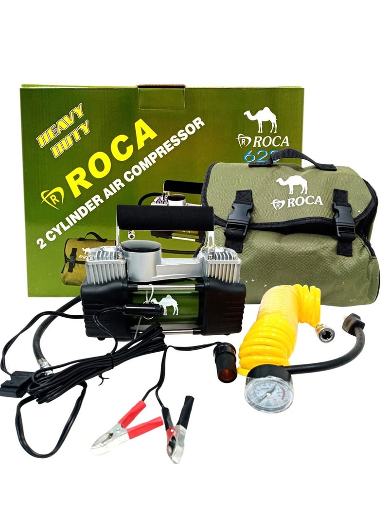 ROCA Inflator 12V 150 85L 30AMP 2 cylinder Air Compressor For Vehicles High Quality - Image 1