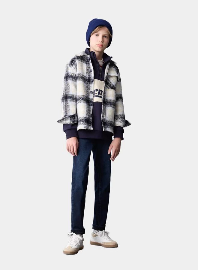 DeFacto DeFacto Oversized Checked Long Sleeve Shirt
