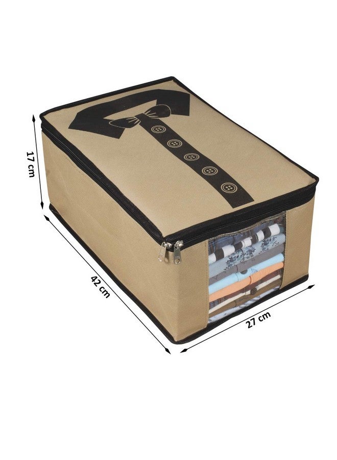 بريتي كرافتس غطاء قميص غير منسوج من PrettyKrafts | منظم القمصان (مجموعة من 3 قطع) - بيج بني - Image 3