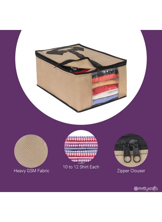 PrettyKrafts Non Woven Shirt Cover | Shirt Organiser (Set of 3) - Beige Brown - pzsku/ZAB0ED130330880087FADZ/45/_/1736571258/7e288178-19f3-4519-b90c-534b23d9446f